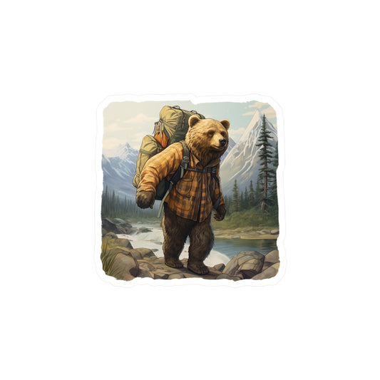 Backpacking Bear Sticker