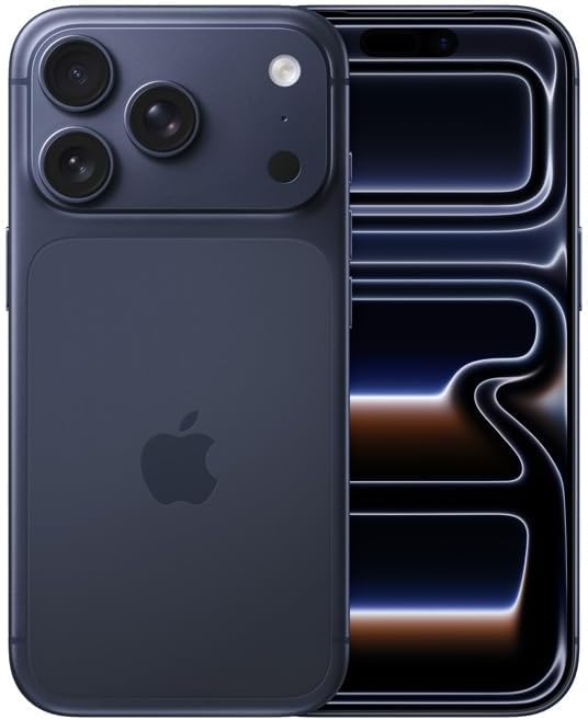 Apple iPhone 17 Pro, US Version, 512GB, eSIM, Deep Blue- Unlocked (Renewed)