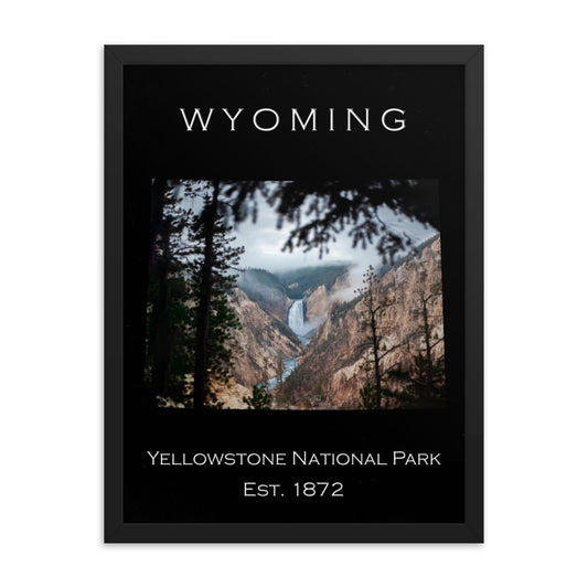 Yellowstone National Park - Black - Color - Framed