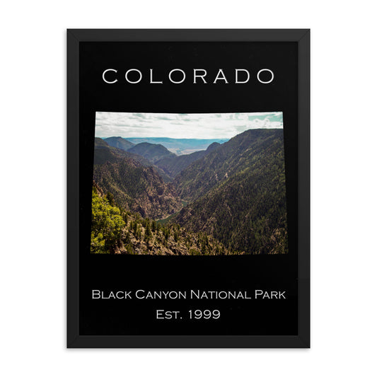 Black Canyon National Park - Black - Color - Framed