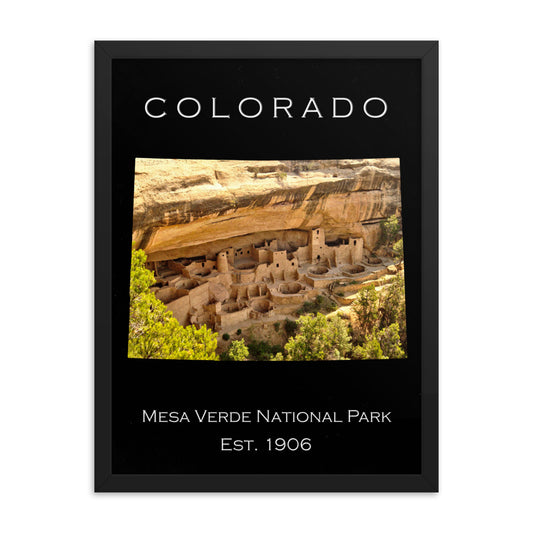 Mesa Verde National Park - Black - Color - Framed