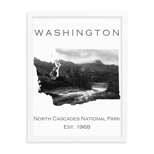 North Cascades National Park - White - Black and White