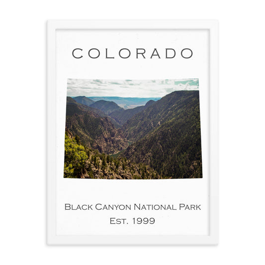 Black Canyon National Park - White - Color - Framed