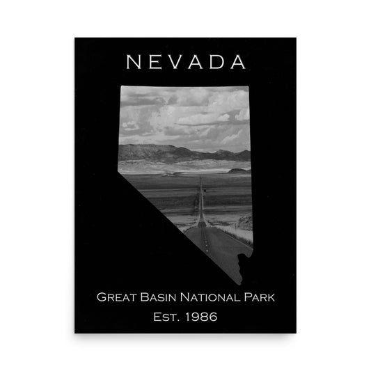 Great Basin National Park - Black - Black and White