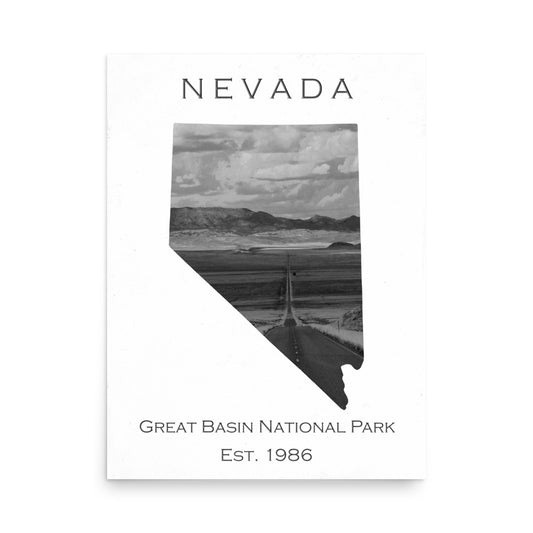 Great Basin National Park - White - Black and White