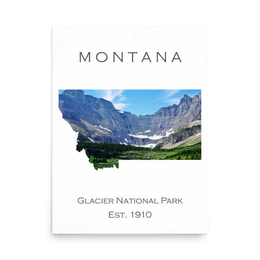 Glacier National Park - White - Color