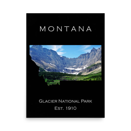 Glacier National Park - Black - Color