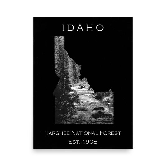 Targhee National Forest - Black - Black and White