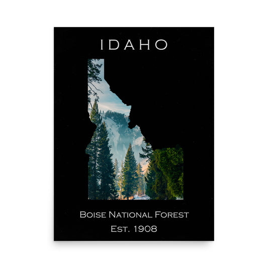 Boise National Forest - Black - Color