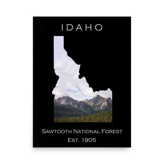 Sawtooth National Forest - Black - Color