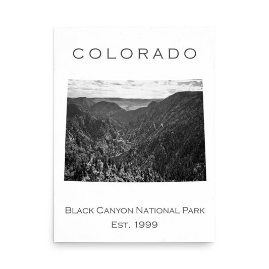 Black Canyon National Park - White - Black and White