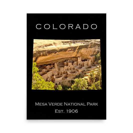 Mesa Verde National Park - Black - Color