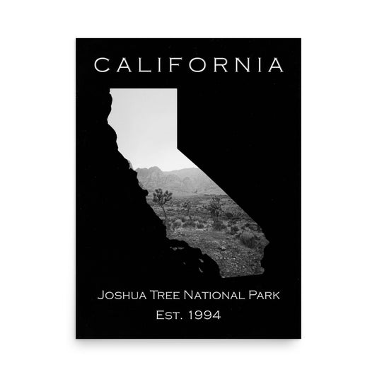 Joshua Tree National Park - Black - Black and White