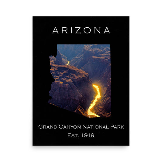 Grand Canyon National Park - Black - Color